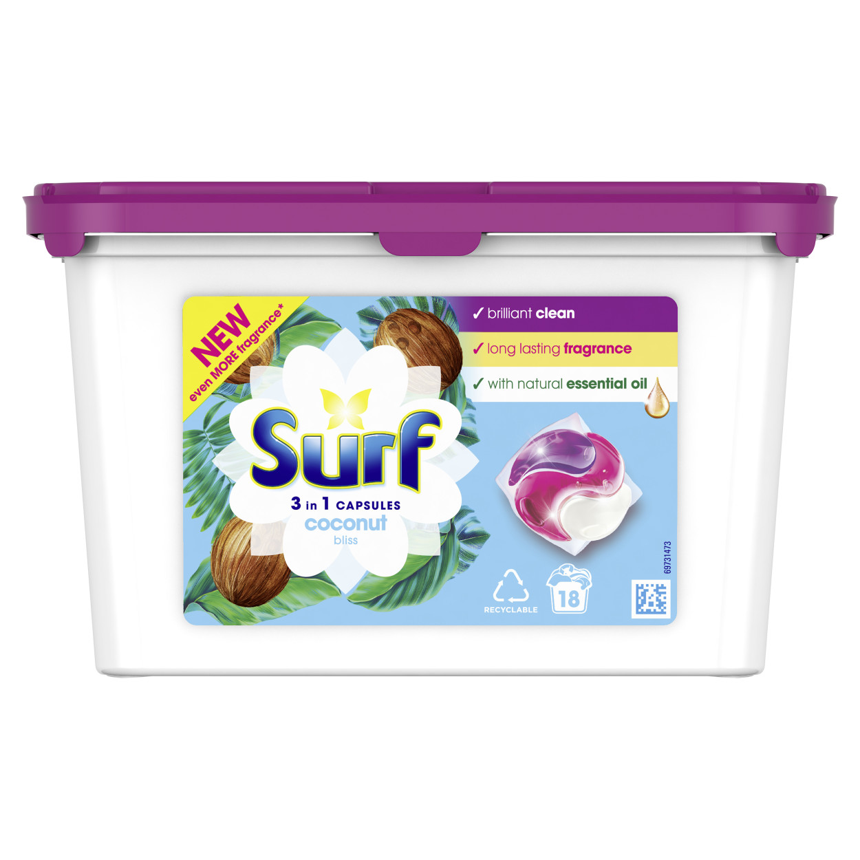 Surf Coconut Bliss Detergent Capsules