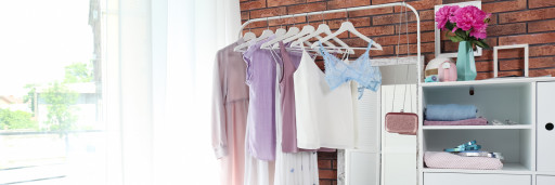 Delicates hanging on a clothing rack